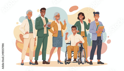 Diverse and inclusive business team portrait Professionals showing teamwork and success