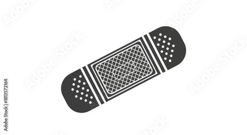 Adhesive bandage vector icon simple flat design element isolated on white background for medical and healthcare use
