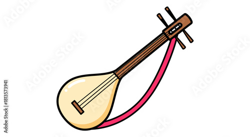 wooden chopsticks isolated on white background