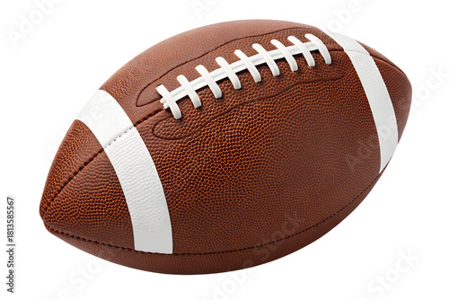 American Football Ball Isolated on Black Background – High Resolution 3D Render