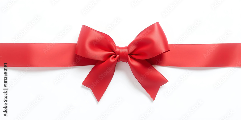 Fototapeta premium Simple Red Ribbon Bow