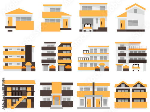シンプルな住宅のアイコン	