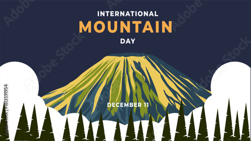 International mountain day flyer illustration