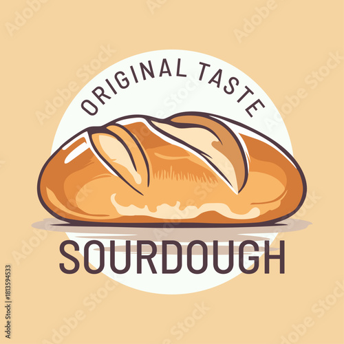 Sourdough logo vector. Simple design letter