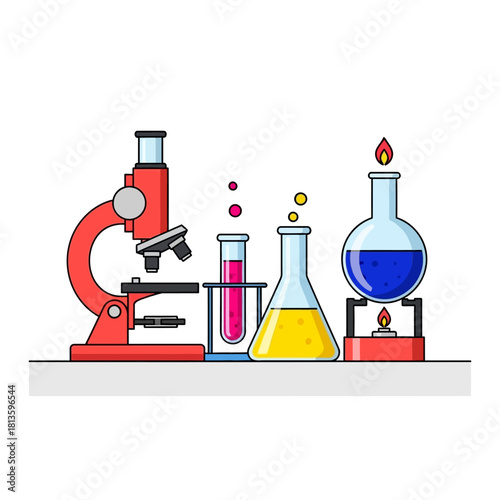microscope and laboratory