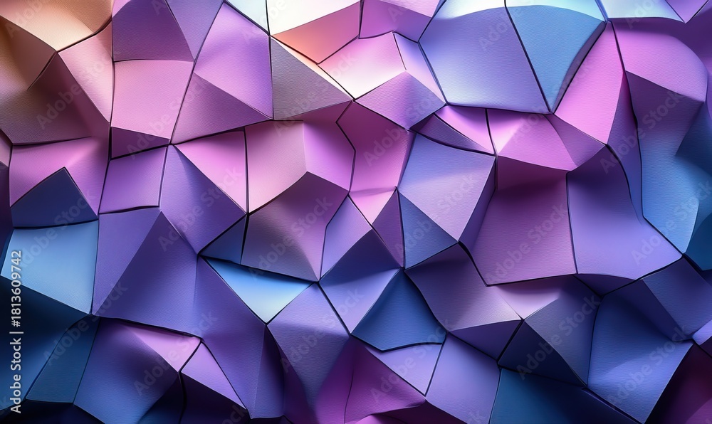 Fototapeta premium Vibrant abstract low poly shattered geometric background