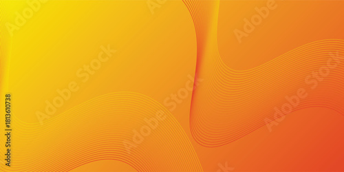 Abstract backgroun orange and yellow Abstack Wave line , modern