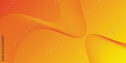 Abstract backgroun orange and yellow Abstack Wave line , design