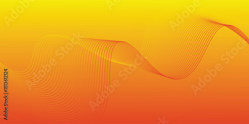 Abstract backgroun orange and yellow Abstack Wave line , eps10