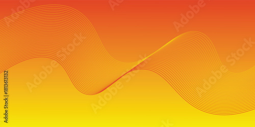 Abstract backgroun orange and yellow Abstack Wave line , vector