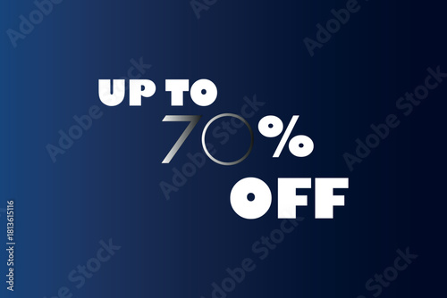 Up To 70% Off Mega Sale Promotion Graphic