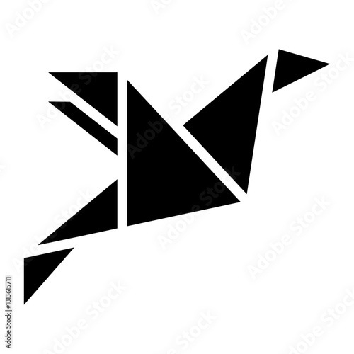 Origami. This is a vector single icon with a solid style. It is suitable for various purposes, including website design, mobile app design, and logo design.
