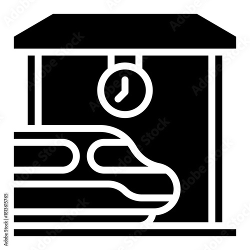 Shinkansen. This is a vector single icon with a solid style. It is suitable for various purposes, including website design, mobile app design, and logo design.