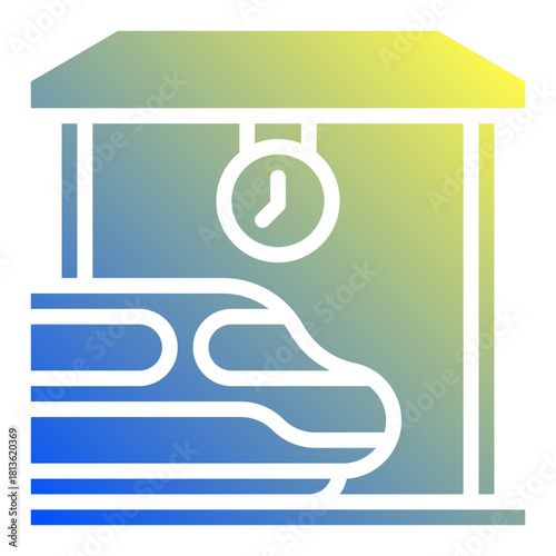 Shinkansen. This is a vector single icon with a solid gradient style. It is suitable for various purposes, including website design, mobile app design, and logo design.