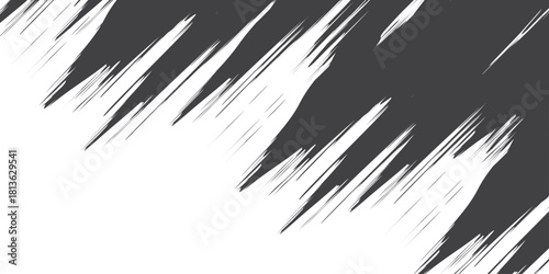 Vector illustration of an abstract black and white nature pattern element with tree and grass texture