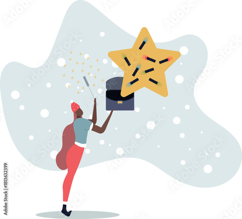 Satisfied woman user and follower with positive feedback. Social media web concept.life and employment of people.