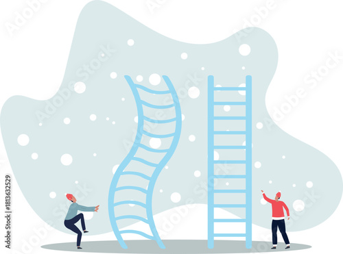 Career ladder challenge, difficulty step growth, different job opportunity or ambition,life and employment of people.
