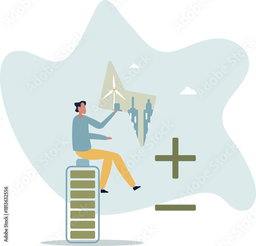 Sustainable battery technology.life and employment of people.