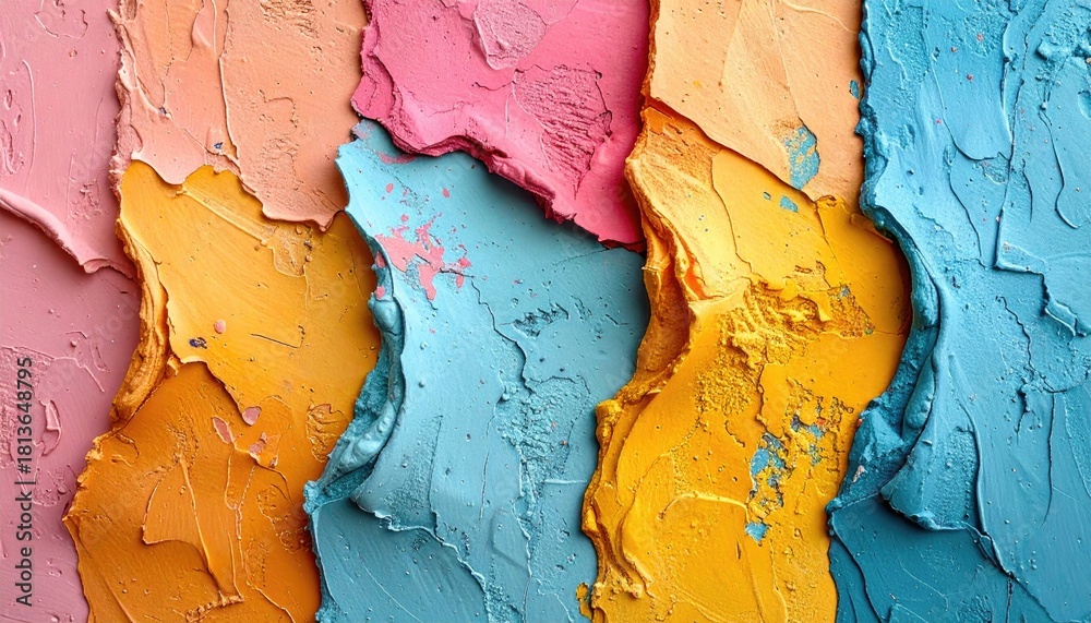 Fototapeta premium Texture of the old colorful paint