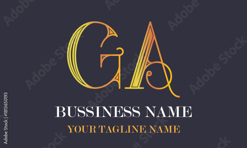 GA G ga initial logo | initial based abstract modern minimal creative logo, vector template image. luxury logotype logo, real estate homie logo. typography logo. initials logo