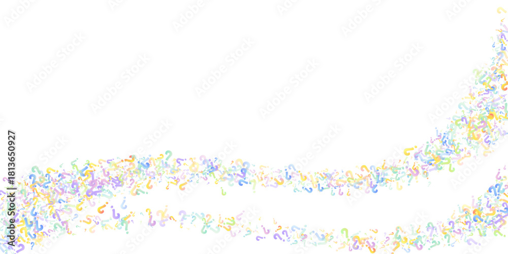 Fototapeta premium Question marks. Background for quiz, poll, survey, faq, interrogation, query. Multicolored template for opinion, public poll.