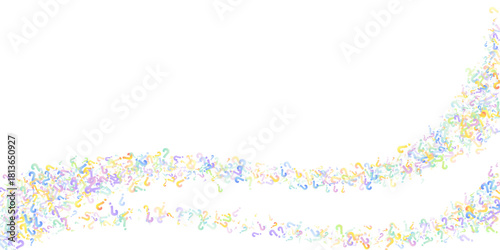Question marks. Background for quiz, poll, survey, faq, interrogation, query. Multicolored template for opinion, public poll.