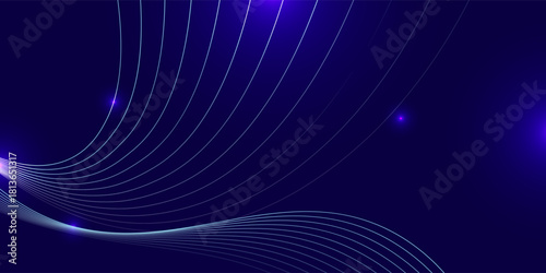 Digital Wavy Shape. Futuristic Presentation Concept. Dynamic Communication Illustration.