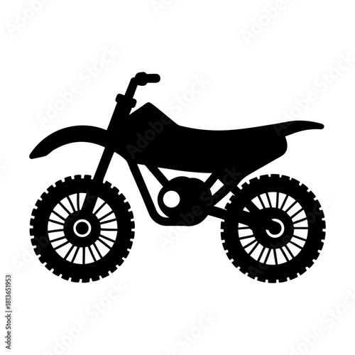 Off-Road Motorbike Symbol Minimal Vector.