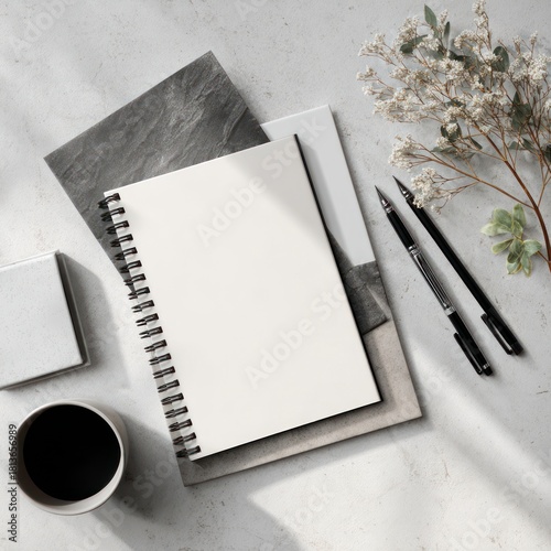 design portfolio mockup with clean writing space