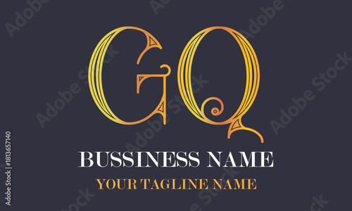 GQ G gq initial logo | initial based abstract modern minimal creative logo, vector template image. luxury logotype logo, real estate homie logo. typography logo. initials logo