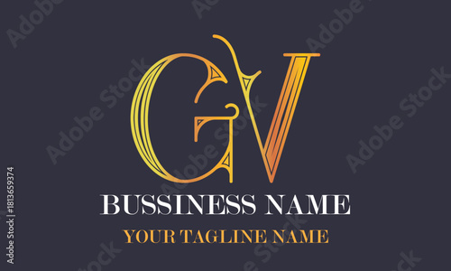 GV G gv initial logo | initial based abstract modern minimal creative logo, vector template image. luxury logotype logo, real estate homie logo. typography logo. initials logo