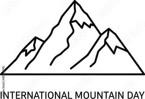 Vector art of an International Mountain Day  with mountain illustration