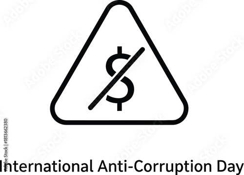 Vector art of an International Anti-Corruption Day symbol