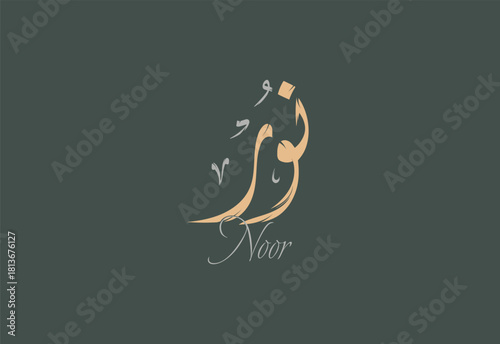 Noor Arabic Diwani Calligraphy Artwork