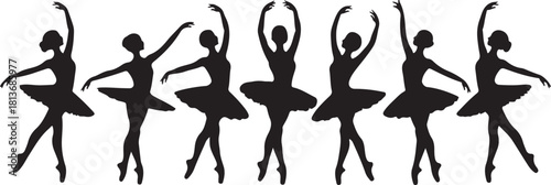 Ballerina vector silhouettes