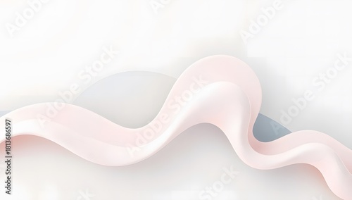 A modern vector illustration with fluid organic shapes pastel gradients and smooth curves creating a soft aesthetic theme