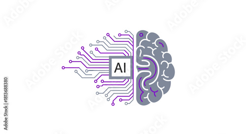 Unlock AI Potential with This Modern Brain Circuit Design for Technology, Innovation, and Futuristic Projects, Perfect for Tech Companies and Startups