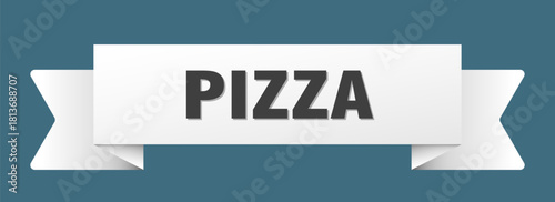 pizza ribbon isolated on transparent background. pizza ribbon