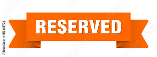 reserved ribbon isolated on transparent background. reserved ribbon