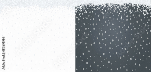 Falling alphanumeric characters vector background representing a digital data stream on a split light and dark panel.