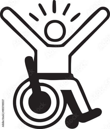 Wheelchair User Vector Icons for Accessibility and Disability Awareness