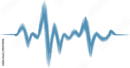 Sound wave audio frequency signal vector illustration on white background