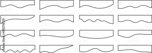 Set of hand-drawn underline variations featuring wavy, curved, and straight marker strokes. Minimal sketch-style decorative lines ideal for highlighting text, graphic design, and creative layouts.