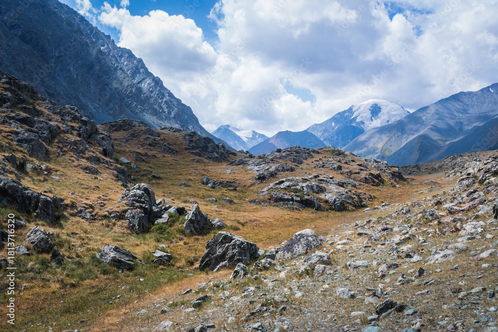 Fototapeta premium large stones at the height of the mountains