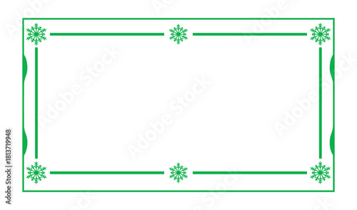 A festive snowflake border frame perfect for holiday greeting cards, winter invitations, or seasonal design projects
