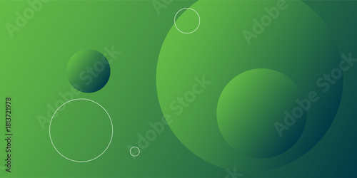 Green minimal geometric background. Dynamic shapes composition and elements. Modern design in Eps10 vector illustration