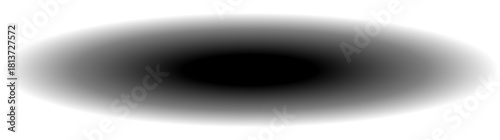 Soft horizontal shadow isolated on transparent background