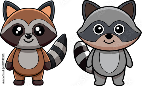 cute raccoon cartoon, forest animal vector, adorable woodland clipart, funny raccoon design, wildlife animal illustration, friendly raccoon artwork, kawaii raccoon svg, woodland creature drawing, cute