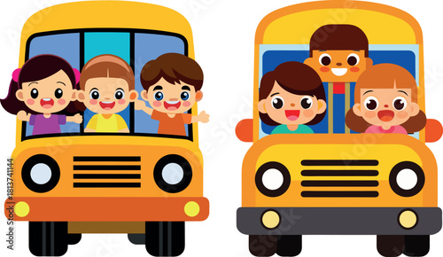 school bus cartoon, children transport vector, yellow bus illustration, student travel clipart, cute school vehicle svg, adorable kids artwork, school journey design, educational travel art, bus with 