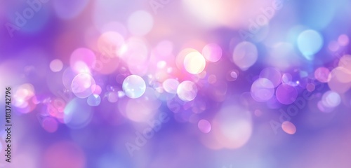 A mesmerizing blend of soft purple and pink bokeh lights creating a dreamy and ethereal background full of vibrant colors and shapes.